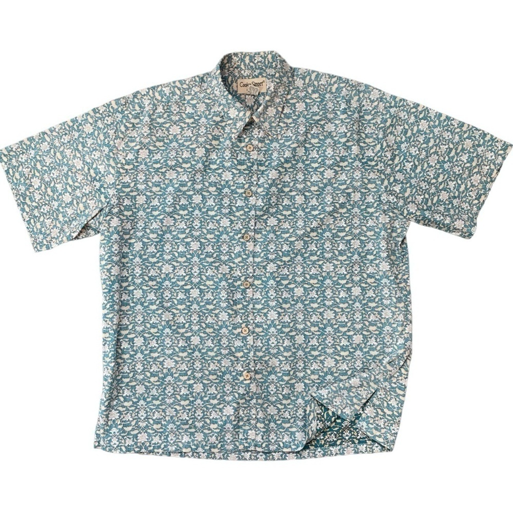 Cooke Street Mens XL 100% Cotton Casual Button Front Hawaiian Shirt #47C